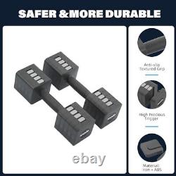 SNODE Adjustable Dumbbell Sets, Hand Weights Set Each Dumbbell with Adjustable