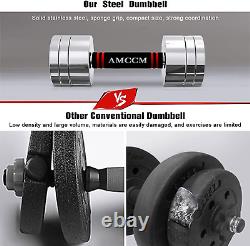 Steel Dumbbell Sets, Adjustable Weights Dumbbells with Foam Handles, Anti-Slip H