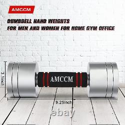 Steel Dumbbell Sets, Adjustable Weights Dumbbells with Foam Handles, Anti-Slip H