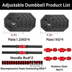 Weights Dumbbells Set Of 2, Adjustable Free Weight Workout 20 lbs Pair