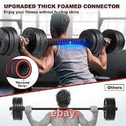 Workout Gym Adjustable/Foldable Bench with Compact Dumbbells Barbell Sets 30kg