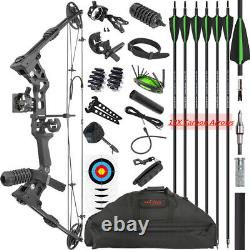 X8 Archery Compound Bow Bag Arrow Set 20-70lb Adjustable Bow Hunting 320FPS R/LH