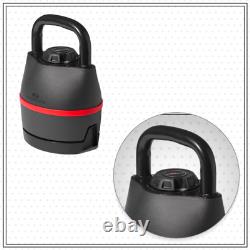 Bowflex SelectTech 840 Kettlebell réglable avec 6 réglages de poids de 8 à 40 lbs en noir.